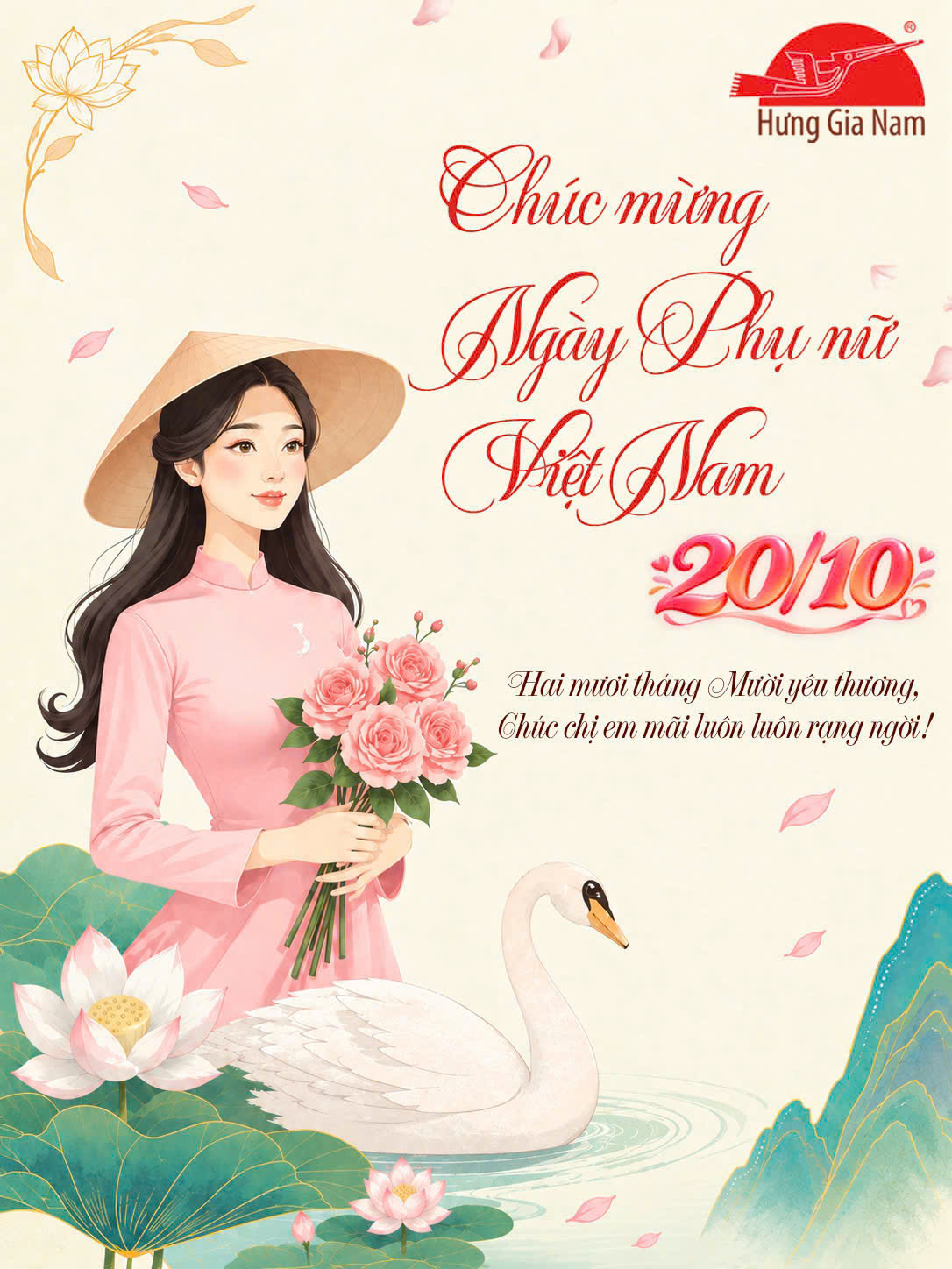 HƯNG GIA NAM GROUP CHÚC MỪNG NGÀY PHỤ NỮ VIỆT NAM 20/10 – TÔN VINH VẺ ĐẸP VÀ BẢN LĨNH PHỤ NỮ VIỆT